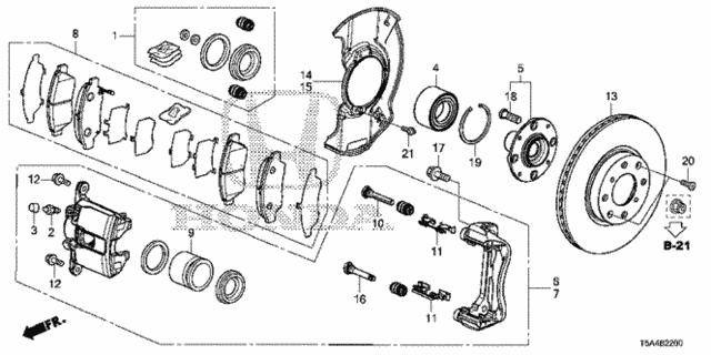 Honda 43352-T5B-003 Screw, Bleeder 43352T5B003 43352T5B003 Honda Screw, Bleeder