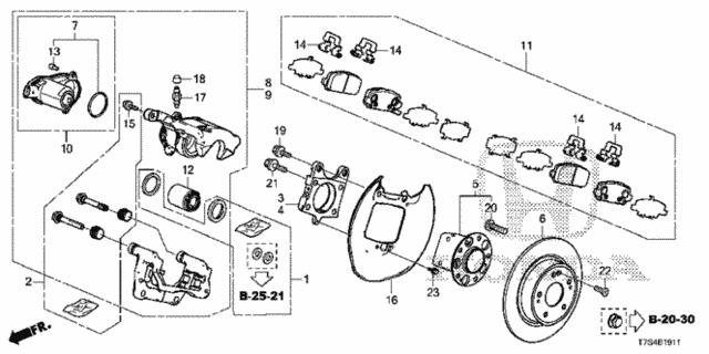 Honda 01473-T7A-P00 Pin Set, Rear Caliper 01473T7AP00 01473T7AP00 Honda Pin Set, Rear Caliper