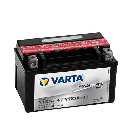 Varta 506015005A514 Battery Varta Powersports AGM 12V 6AH 105A(EN) L+ 506015005A514