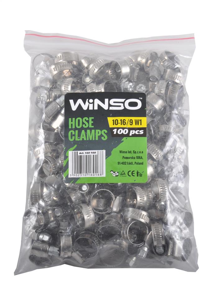 Winso 160160 Worm-drive clamp WINSO 10-16mm, metal stainless steel 160160