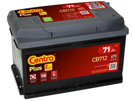Centra CB712 Battery Centra Plus 12V 71AH 670A(EN) R+ CB712