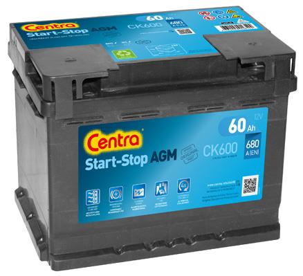 Centra CK600 Battery Centra Start-Stop 12V 60AH 680A(EN) R+ CK600