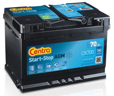 Centra CK700 Battery Centra Start-Stop 12V 70AH 760A(EN) R+ CK700