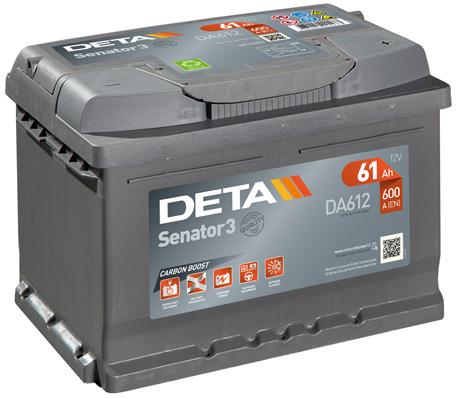 Deta DA612 Battery Deta Senator 3 12V 61AH 600A(EN) R+ DA612