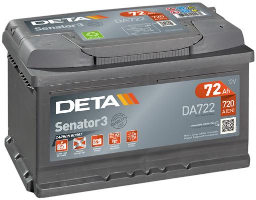 Deta DA722 Battery Deta Senator 3 12V 72AH 720A(EN) R+ DA722