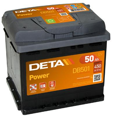 Deta DB501 Battery Deta Power 12V 50AH 450A(EN) L+ DB501