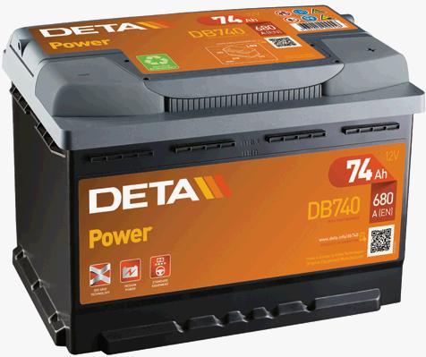 Deta DB740 Battery Deta Power 12V 74AH 680A(EN) R+ DB740