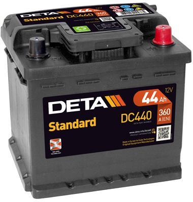Deta DC440 Battery Deta Standart 12V 44AH 360A(EN) R+ DC440