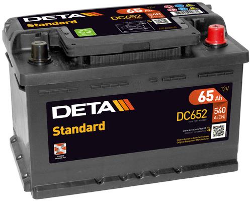 Deta DC652 Battery Deta Standart 12V 65AH 540A(EN) R+ DC652