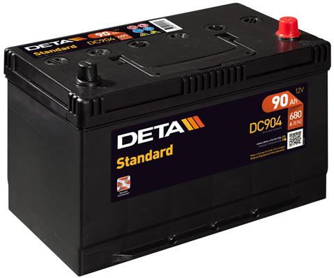 Deta DC904 Battery Deta Standart 12V 90AH 680A(EN) L+ DC904