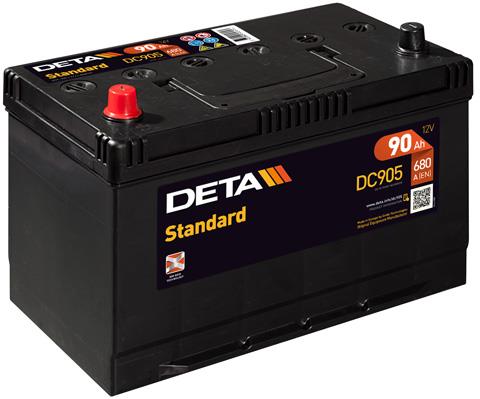Deta DC905 Battery Deta Standart 12V 90AH 680A(EN) L+ DC905