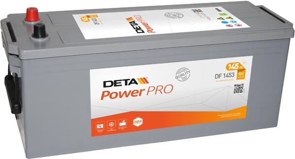 Deta DF1453 Battery Deta Heavy Professional Power 12V 145AH 900A(EN) L+ DF1453