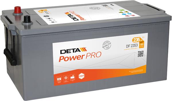 Deta DF2353 Battery Deta Heavy Professional Power 12V 235AH 1300A(EN) L+ DF2353
