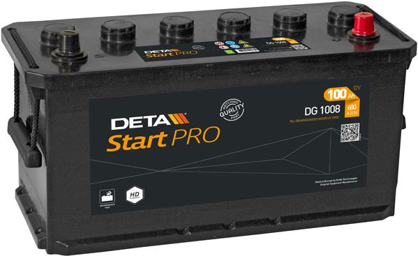 Deta DG1008 Battery Deta Heavy Professional 12V 100AH 680A(EN) R+ DG1008