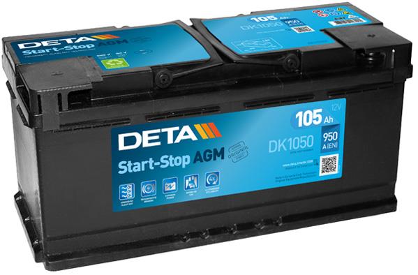 Deta DK1050 Battery Deta Start-Stop AGM 12V 105AH 950A(EN) R+ DK1050