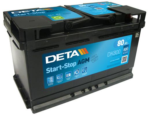 Deta DK800 Battery Deta Start-Stop AGM 12V 80AH 800A(EN) R+ DK800