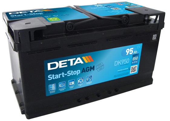 Deta DK950 Battery Deta Start-Stop AGM 12V 95AH 850A(EN) R+ DK950