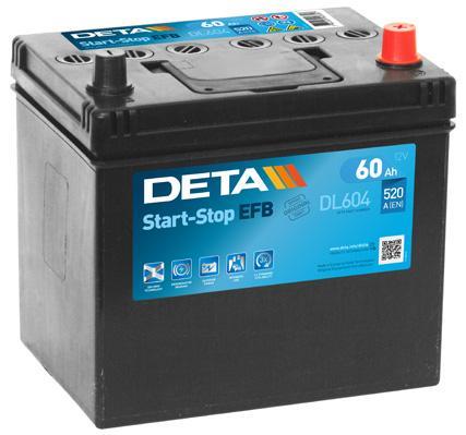 Deta DL604 Battery Deta Start-Stop EFB 12V 60AH 520A(EN) R+ DL604