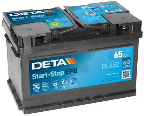 Deta DL652 Battery Deta Start-Stop EFB 12V 75AH 730A(EN) R+ DL652