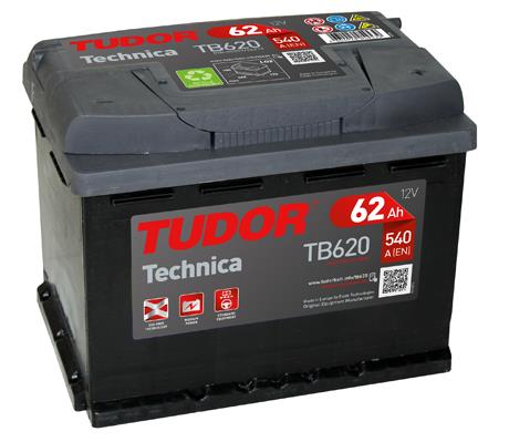 Tudor TB620 Battery Tudor 12V 62AH 540A(EN) R+ TB620