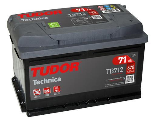 Tudor TB712 Battery Tudor 12V 71AH 670A(EN) R+ TB712