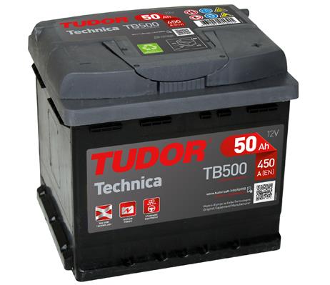 Tudor TB500 Battery Tudor 12V 50AH 450A(EN) R+ TB500