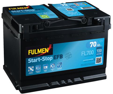 Fulmen FL700 Battery Fulmen EFB 12V 70Ah 720A(EN) R+ FL700