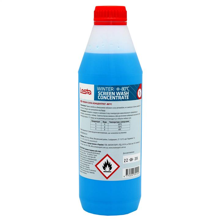 Lesta 391249 Winter windshield washer fluid, concentrate, -80°C, 1l 391249