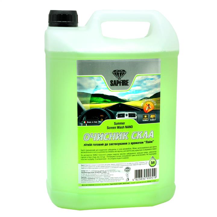 Sapfire 999519 Summer windshield washer fluid, Lime, 5l 999519