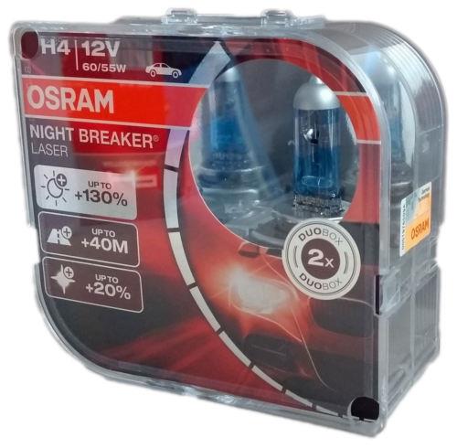 Osram 64193NBL-HCB Halogen lamp Osram Night Breaker Laser +130% 12V H4 60/55W +130% 64193NBLHCB