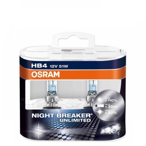 Osram 9006NBU Halogen lamp Osram Night Breaker Unlimited +110% 12V HB4 55W +110% 9006NBU