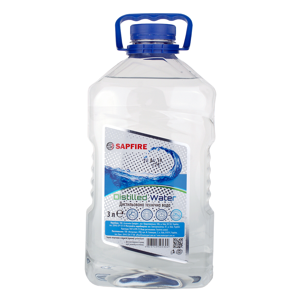 Distilled water, 3 l Sapfire 505304