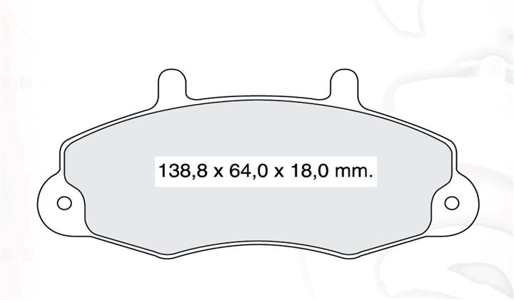 Brake Pad Set, disc brake DAfmi D837E