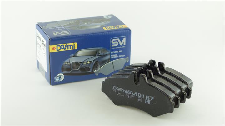 Rear disc brake pads, set DAfmi D167SM