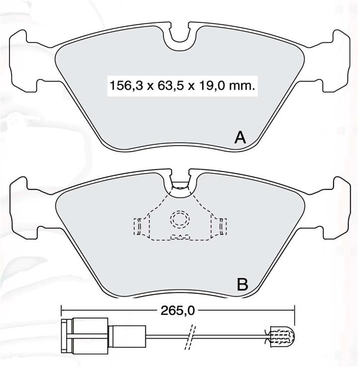 Brake Pad Set, disc brake DAfmi D494EI