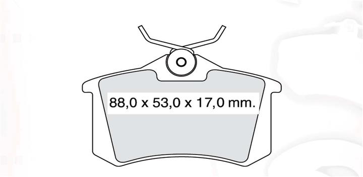 Rear disc brake pads, set DAfmi D481SM