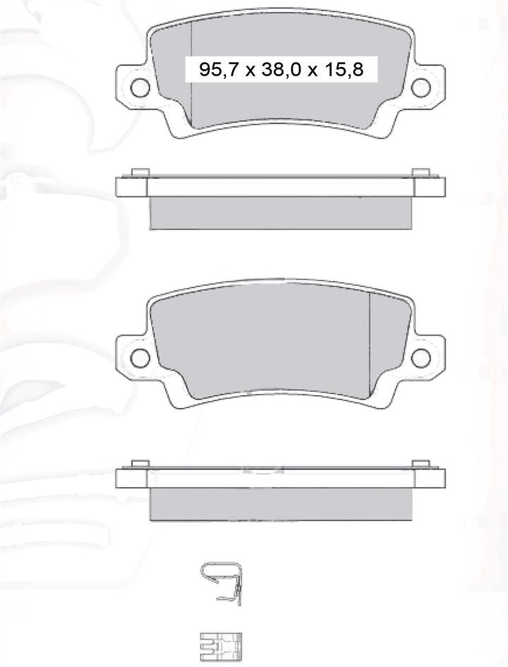Brake Pad Set, disc brake DAfmi D489E