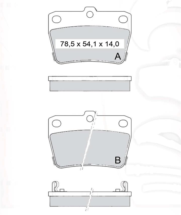 Brake Pad Set, disc brake DAfmi D495E