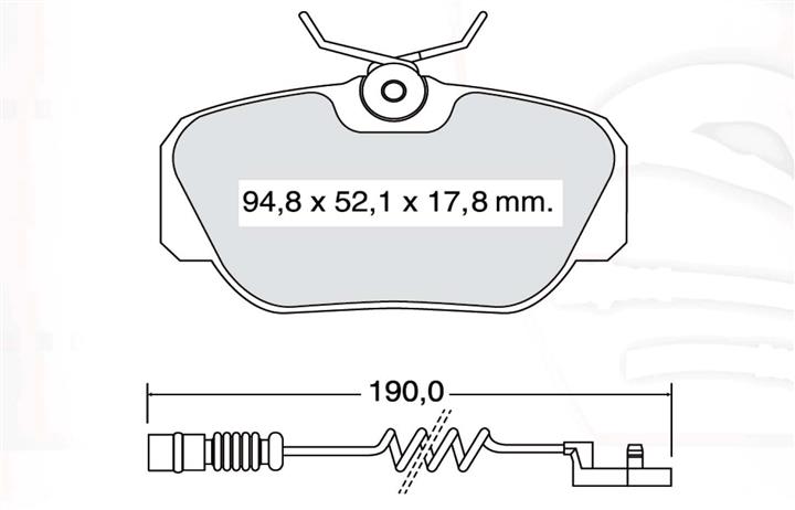 Brake Pad Set, disc brake DAfmi D501E
