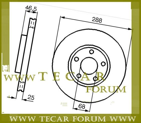 VAG 4A0 615 301 C Ventilated disc brake, 1 pcs. 4A0615301C