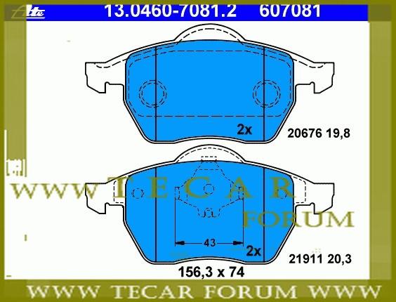 VAG 1J0 698 151 L Brake Pad Set, disc brake 1J0698151L