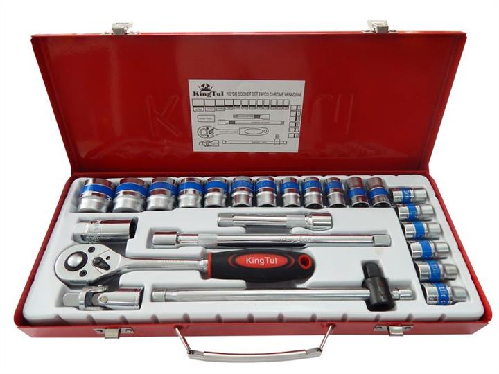Kingtul KT24R Tool kit 24pr. 1/2 "(8-32mm, 6-sided.) In a metal case KT24R