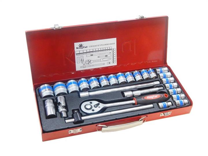 Kingtul KT27R Tool kit "Profi" 27pr., 1/2 ”(6g.) (8-32mm) in a metal case KT27R