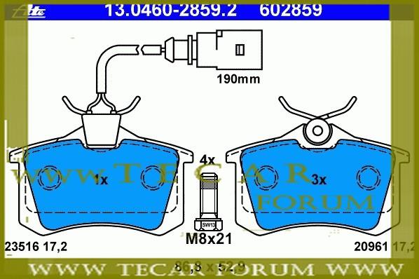 VAG 7M3 698 451 E Disc brake pad set 7M3698451E