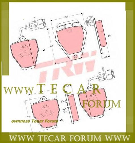 Brake pad kit Audi 100: 4D0698151AD VAG Brake pad set