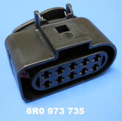 Cable connector housing VAG 6R0 973 735