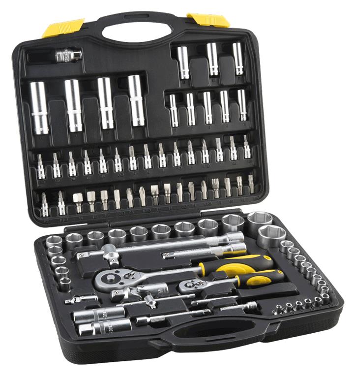 Topex 38D851 Set of TOPEX 38D851 tools, 86 pcs., 1/2 ", 1/4", CrV 38D851