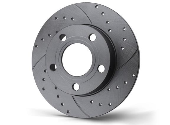 Rotinger 1157-GL/T5 Brake disc with perforation, slotting and graphite coating 1157GLT5