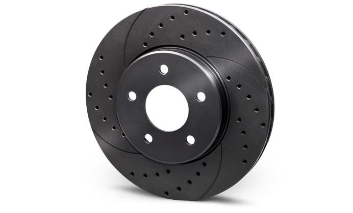 Rotinger 2014-GL/T5 Brake disc with perforation, slotting and graphite coating 2014GLT5