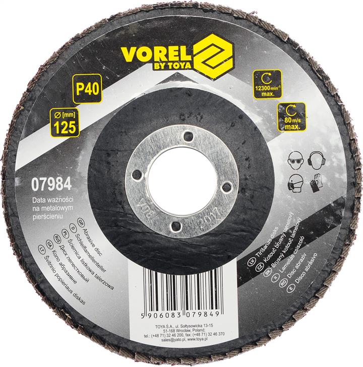 Vorel 07984 Flap disc 125mm, P40 07984